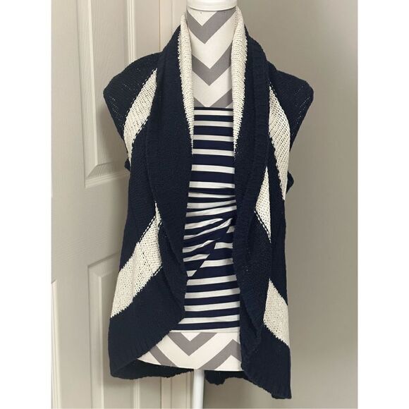 CAbi sweater vest with strapless top/skirt set
